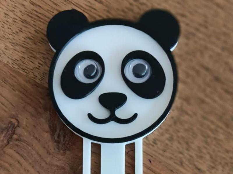 bookmark panda googly eyes