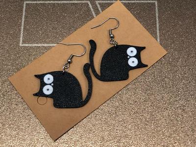 Black cat earrings vol2