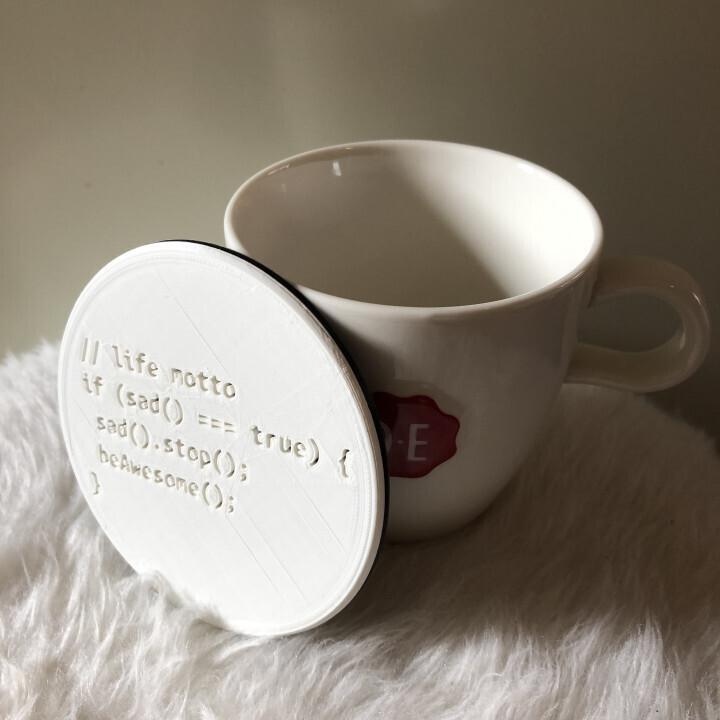 🖥️ Life Motto Code Coaster 🖥️