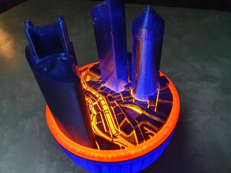 LYON SKYLINE 3D BY NIGHT