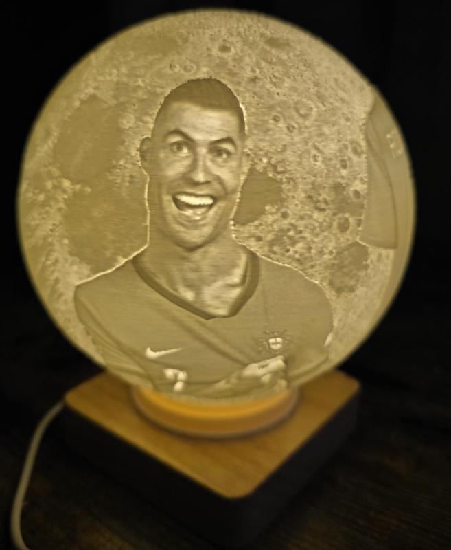 Christiano Ronaldo Lithophane lamp
