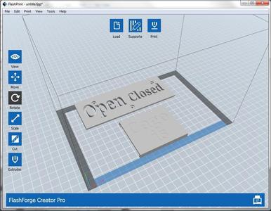 Cage Open/Closed Sign