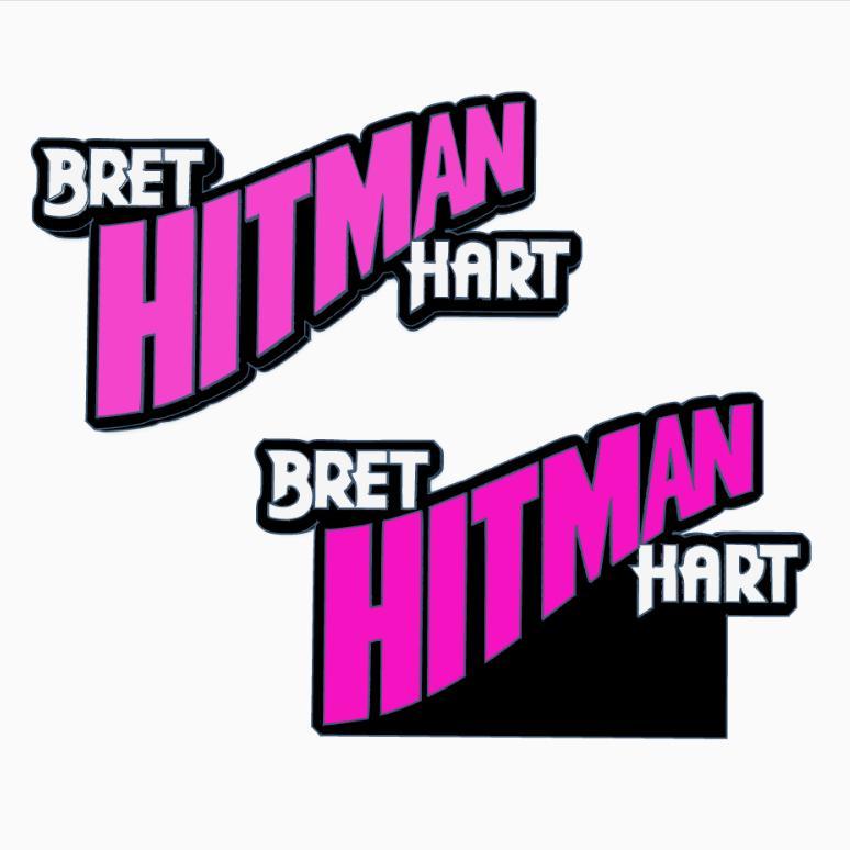 2x BRET HITMAN HART (WWE) Logo Display by MANIACMANCAVE3D