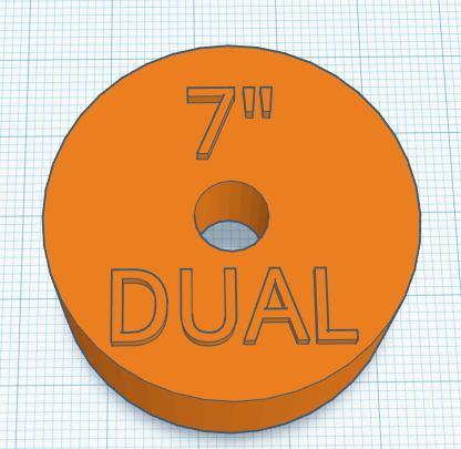 7" Adapter für DUAL Plattenspieler / 7" adapter for DUAL turntables