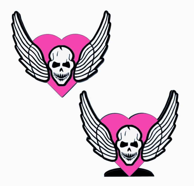 2x BRET HART (WWE) V4 Logo Display by MANIACMANCAVE3D