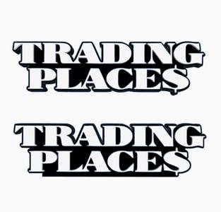 2x TRADING PLACES Logo Display by MANIACMANCAVE3D