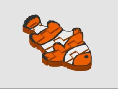 Clownfish Keychain