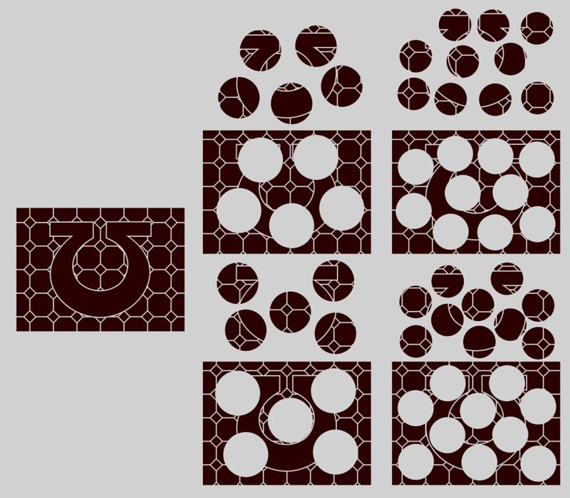 Ultra Marine Space Marines display bases and topper selection, 2x 32mm 10 man, 2x 40mm 5 man