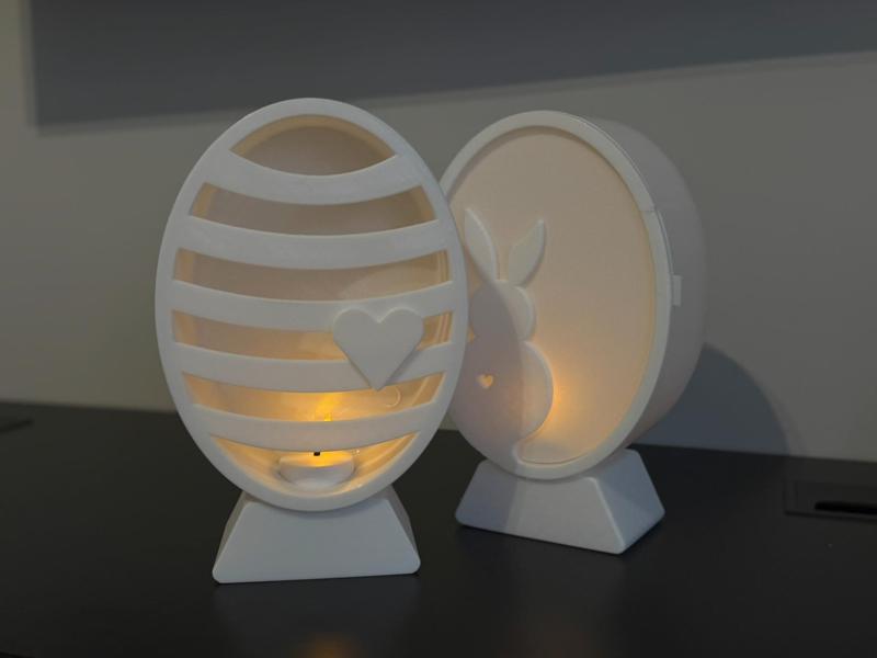 Easter Egg with Heart on LedTealight Lamp