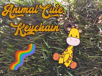 Montessori Giraffe Keychain – Cute Animal Series