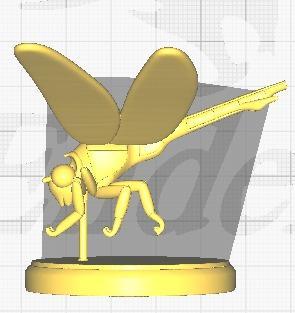 Meganeura with Base - Carboniferous Giant Dragonfly