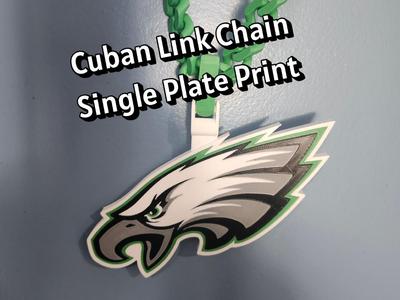 Eagles BIG pendant on Cuban link chain