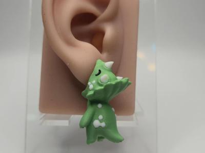 Triceratops Dino Chomper Earrings