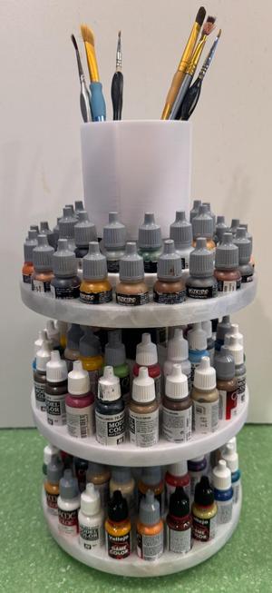 Model paint bottle holder (updated for 5 tiers)