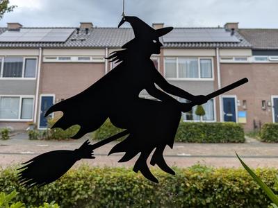 Halloween Witch on Broomstick 