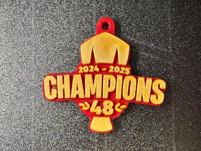Olympiacos 48 Championships Keychain