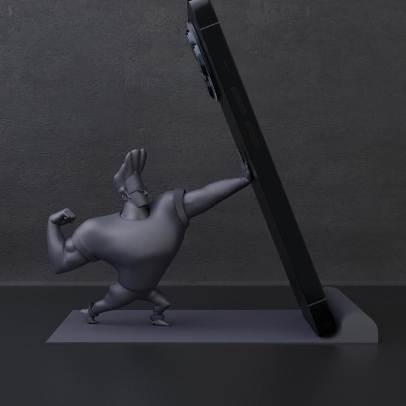 Phone holder Johnny Bravo
