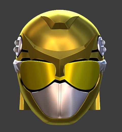 Gold Ranger Helmet Cosplay 3D printing