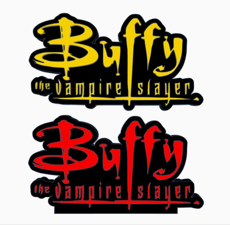 2x BUFFY - THE VAMPIRE SLAYER Logo Display by MANIACMANCAVE3D