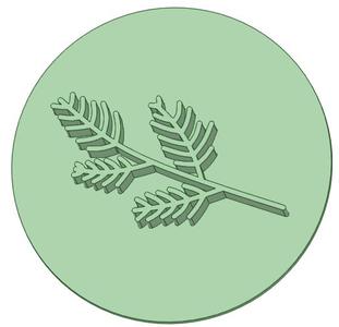 Christmas twigs pine tree stamps