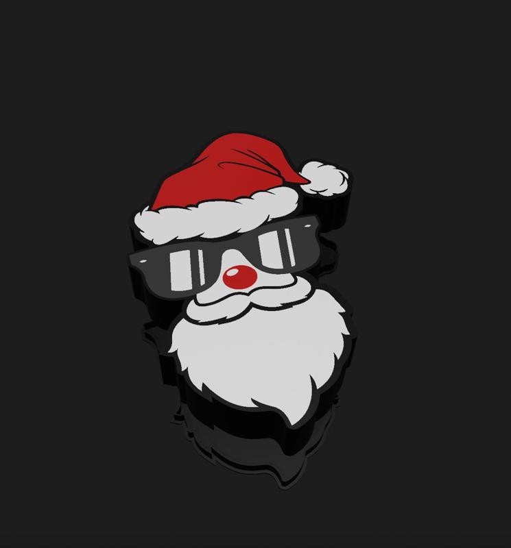 Santa Claus Lightbox Led Lamp 