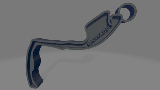 Monaco circuit keychain