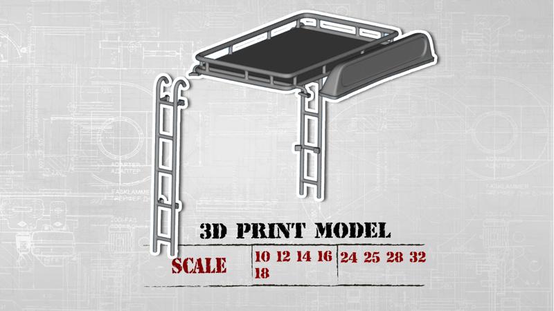 STL printable the accessoires Roof bar Oldskool Roof rack for heavy duty trucks