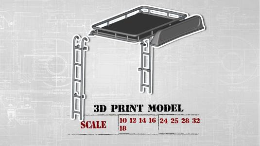 STL printable the accessoires Roof bar Oldskool Roof rack for heavy duty trucks