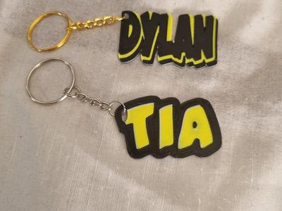 named key rings, dylan. and tia