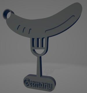 German Sausage keychain