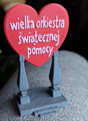 Podpora do serca WOŚP / Pedestal for heart WOŚP