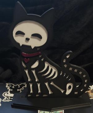 Skelly Cat Shelf Sitter
