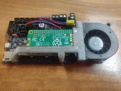 skr mini e3 + raspberry pi zero w board mount