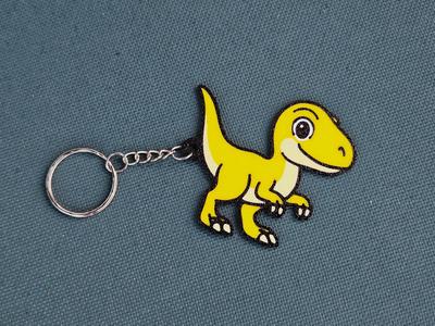 Cute Velociraptor Keychain