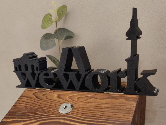 WeWork Madrid Goya frontdesk sign