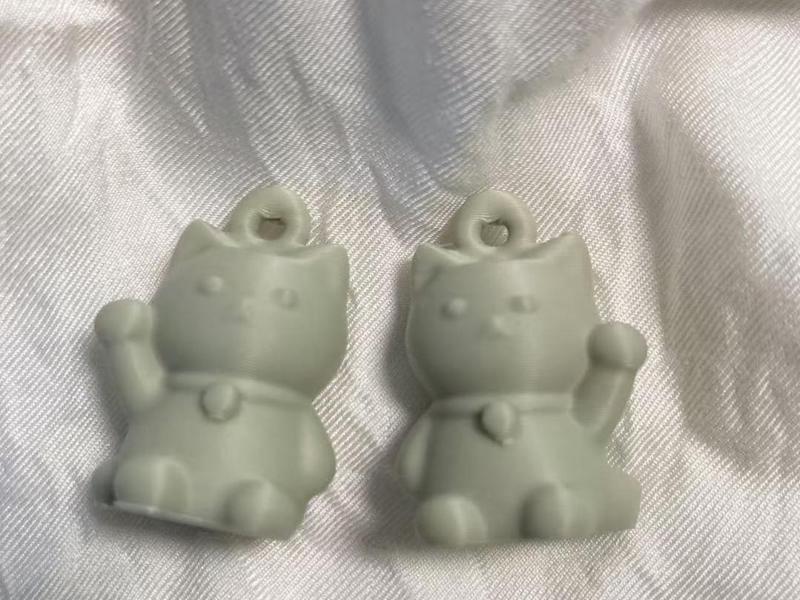 3D Printed Lucky Cat Earrings