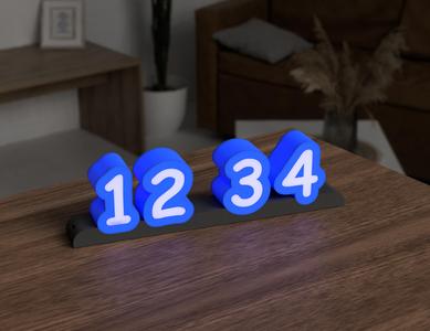 Custom Numbers LightBox, NameLED