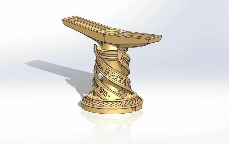 HMHS BRITANNIC SCALE MODEL PEDESTAL 1:400