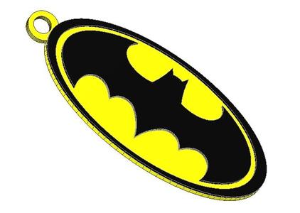 Batman keychain - double color