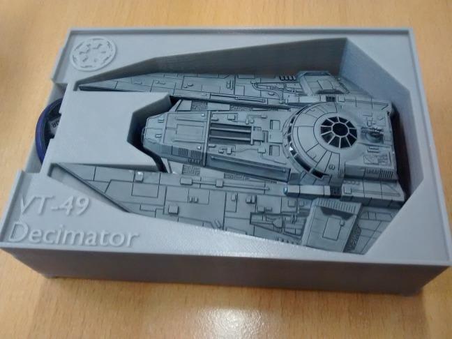 VT-49 Decimator Holder (X-Wing Miniatures) for Stanley organizer