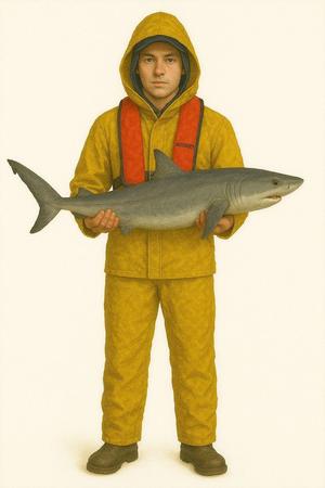 Fisherman with shark type 14