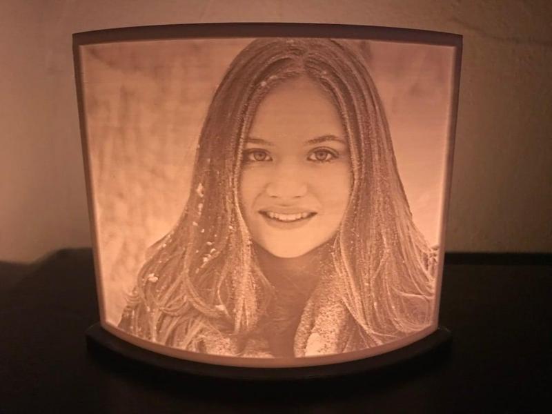 Lithophane-Ständer "Teelicht" für querliegende Bilder 4:3