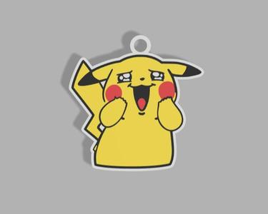 Enthusiastic Pikachu Keychain