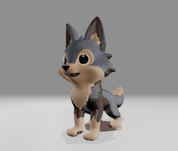 Cute wolf figure