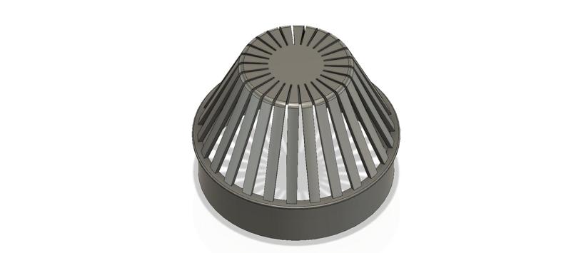 Rainwater Outlet Grill 70mm for protection trap 3d-print