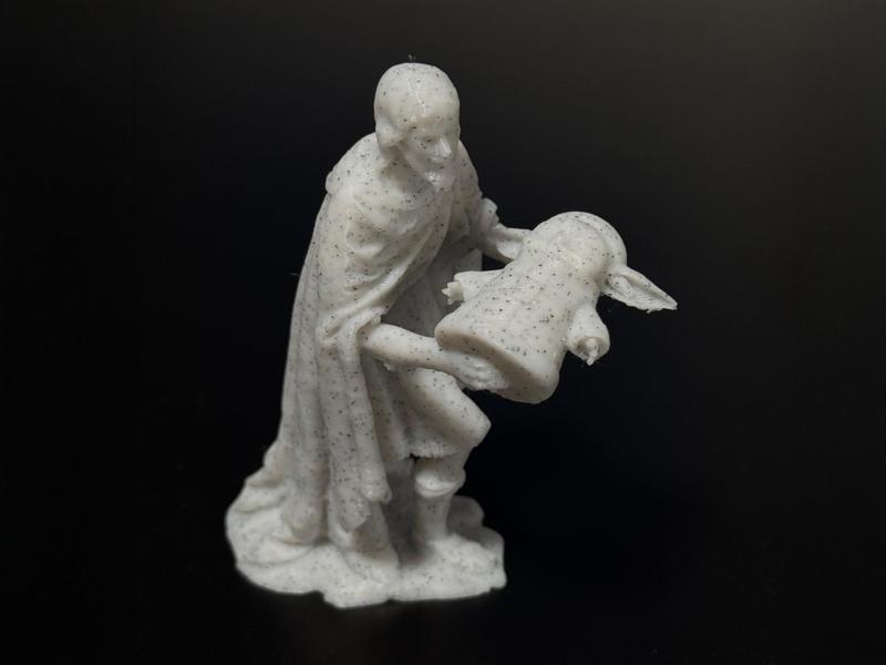 Wise Men Holding Santa Baby Yoda (Grogu) Nativity