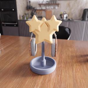 3D Star Headset Stand STL File - 403