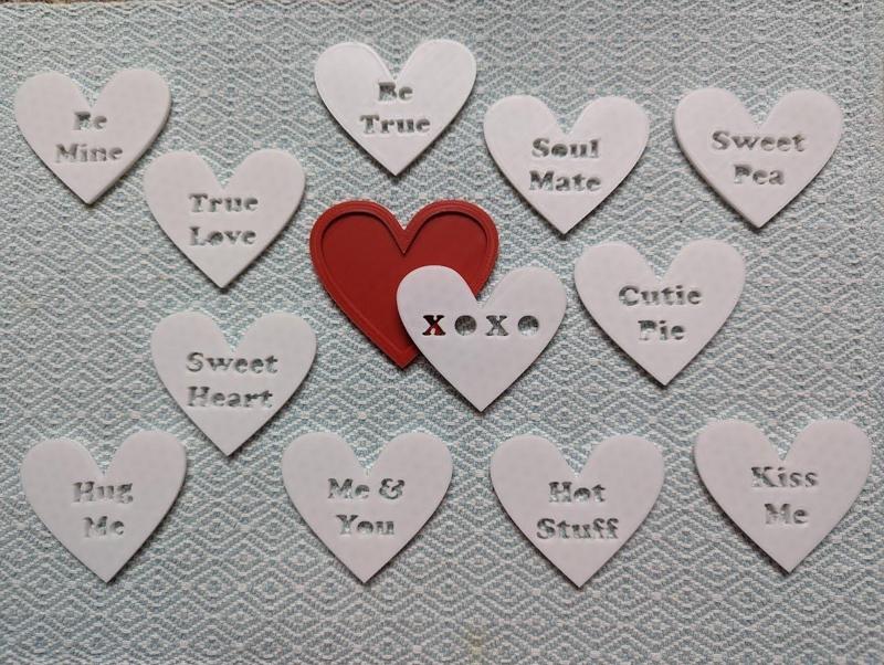 Conversation Hearts with inserts