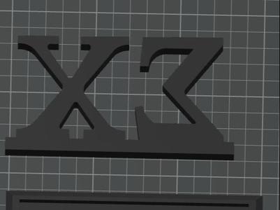 Sigma Chi Block Letters Stand