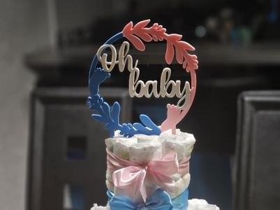 Cake topper oh baby